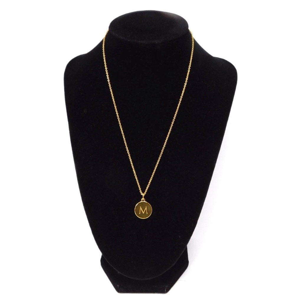 Kate Spade Women Necklace Gold Tone One In a Million Initial "M" Dust Bag Ladies